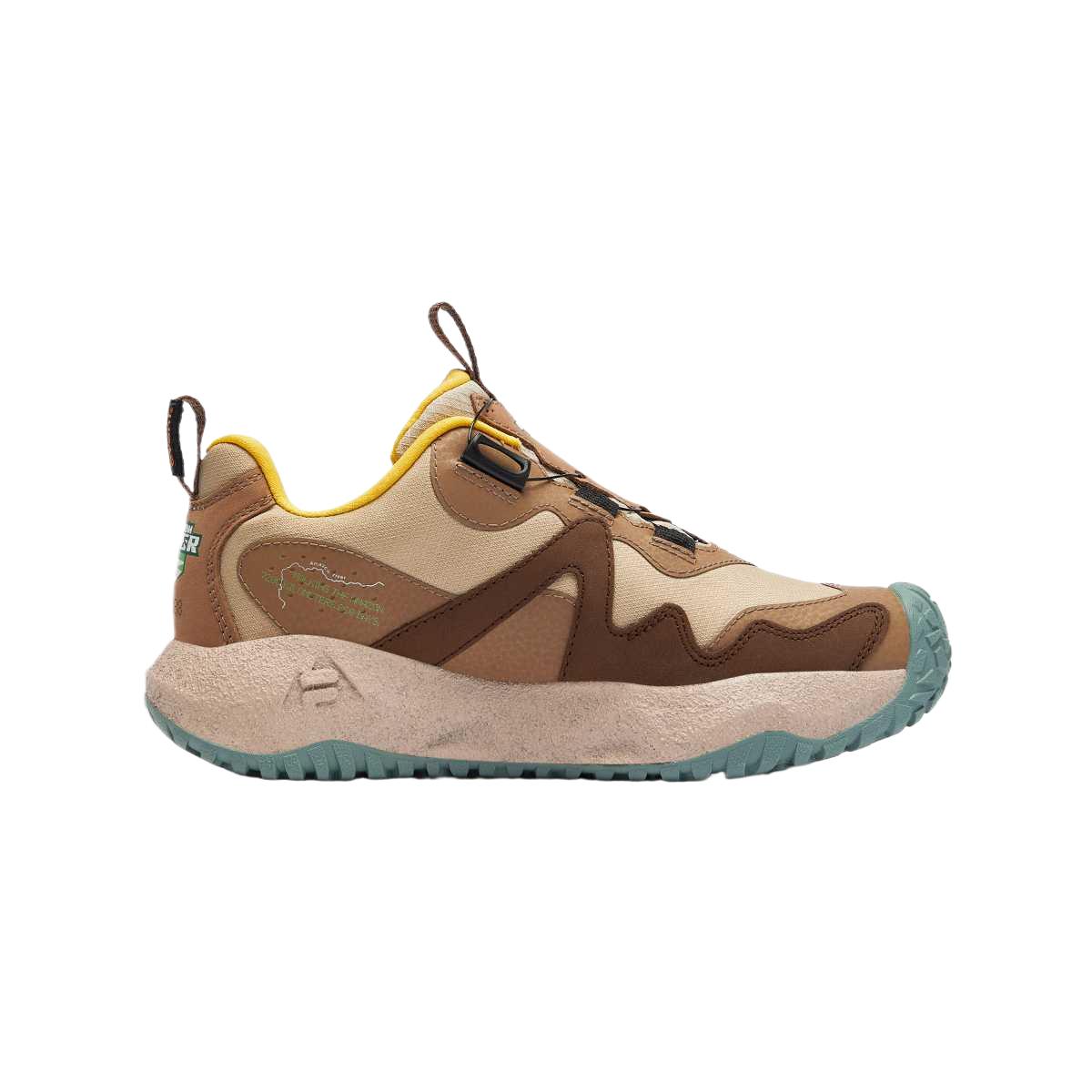 Низкие детские повседневные кроссовки Mocha Chocolate Brown FILA KIDS, Mocha Chocolate коричневый — фото 2