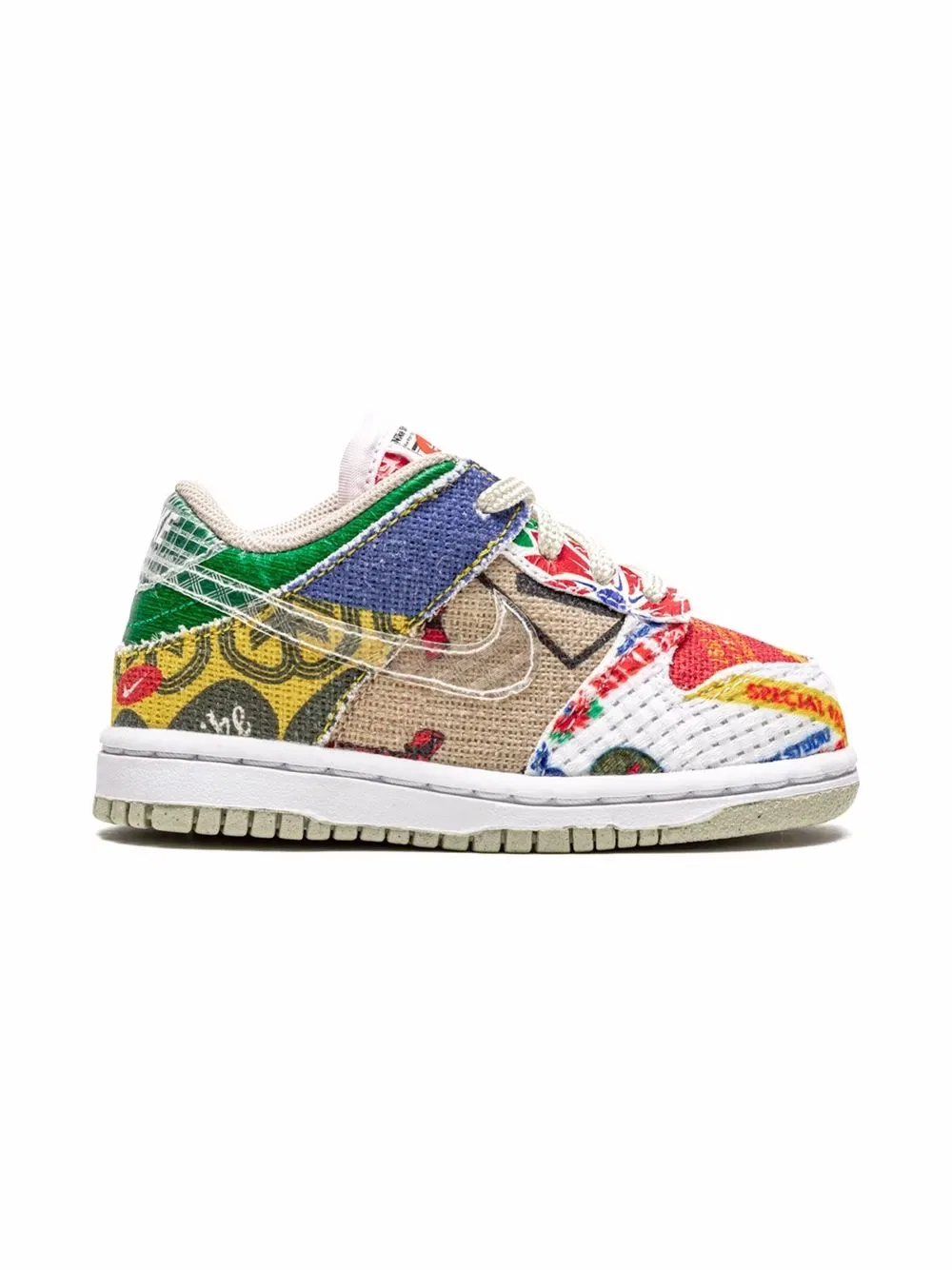 Низкие кроссовки Dunk "City Market" Nike Kids, красный — фото 2