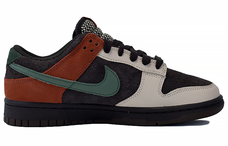 Кеды Nike Dunk Skateboard Unisex Low-Top, коричневый/черный/зеленый — фото 2