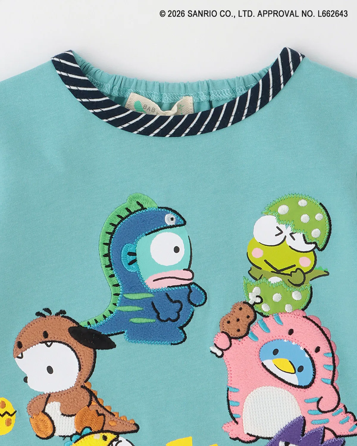 Детская футболка с динозавром Baby Cheer, коллекция Sanrio, синяя — фото 3