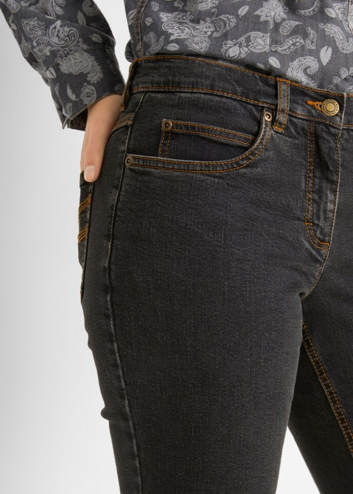 Прямые эластичные джинсы-бестселлер John Baner Jeanswear, черный — фото 2