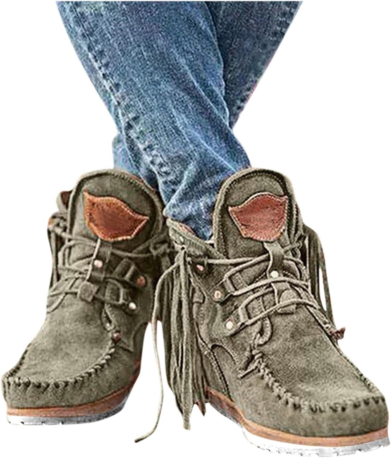 

Женские ботильоны Hbeylia Boho с бахромой, этнические, в стиле бохо, винтажные, из замши с кисточками, на шнуровке, с широким закругленным носком, массивным каблуком, низкие, короткие, ретро, пляжные, на выход, для прогулок, зеленый