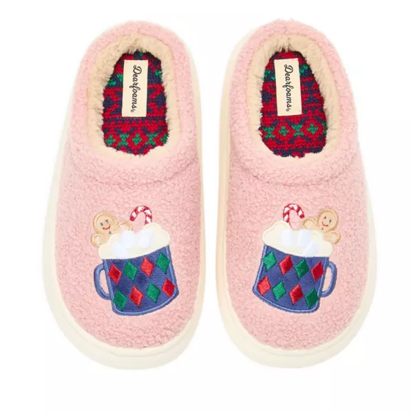 Праздничная новинка: женские тапочки-сабо Dearfoams, цвет pale mauve