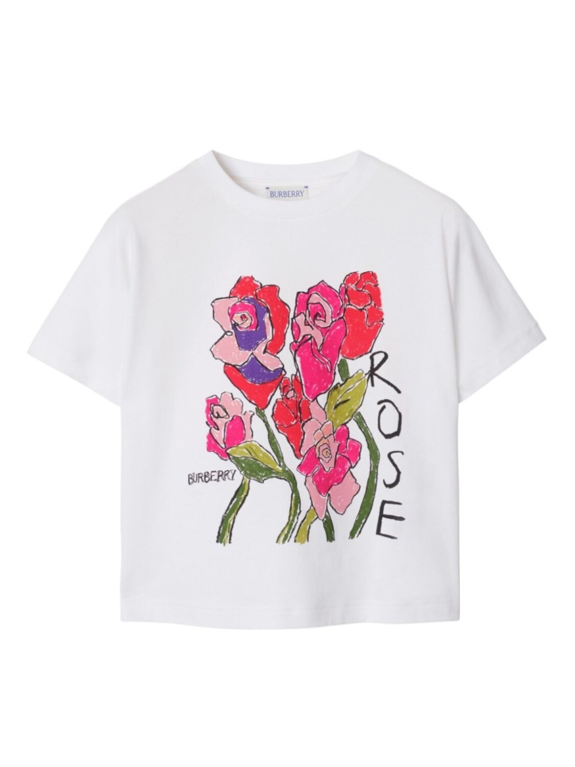 

Burberry Kids футболка из розового хлопка, белый