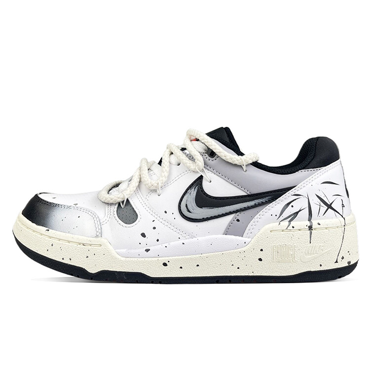 

Кроссовки Nike Full Force Skateboarding Shoes Men Low-top Black, белый