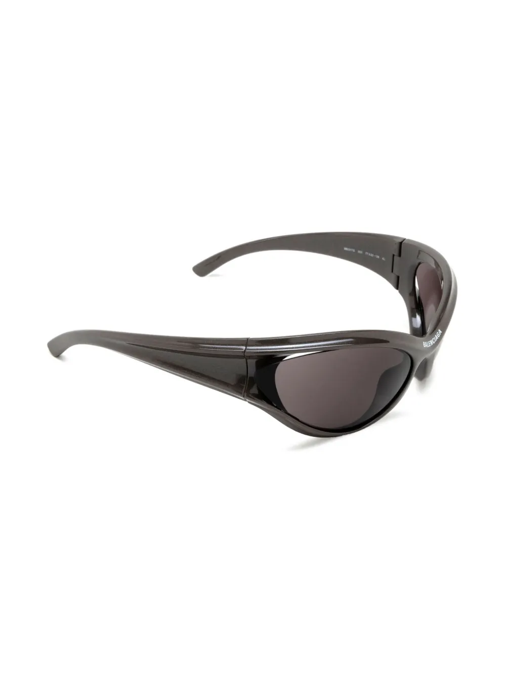 Солнцезащитные очки Dynamo Wrap в массивной оправе Balenciaga Eyewear, серый — фото 2