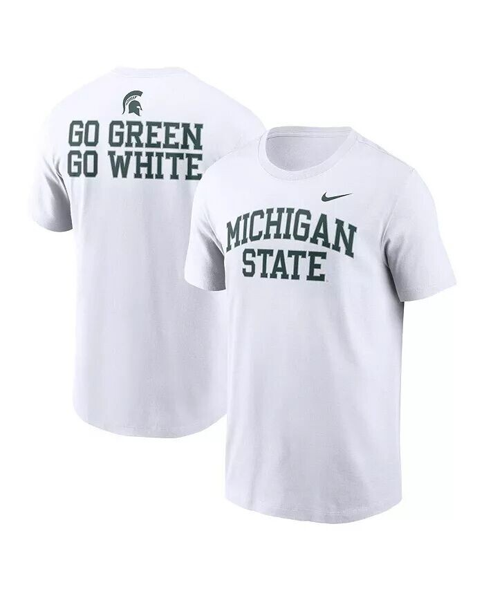 

Мужская белая футболка Michigan State Spartans Blitz 2-Hit Nike