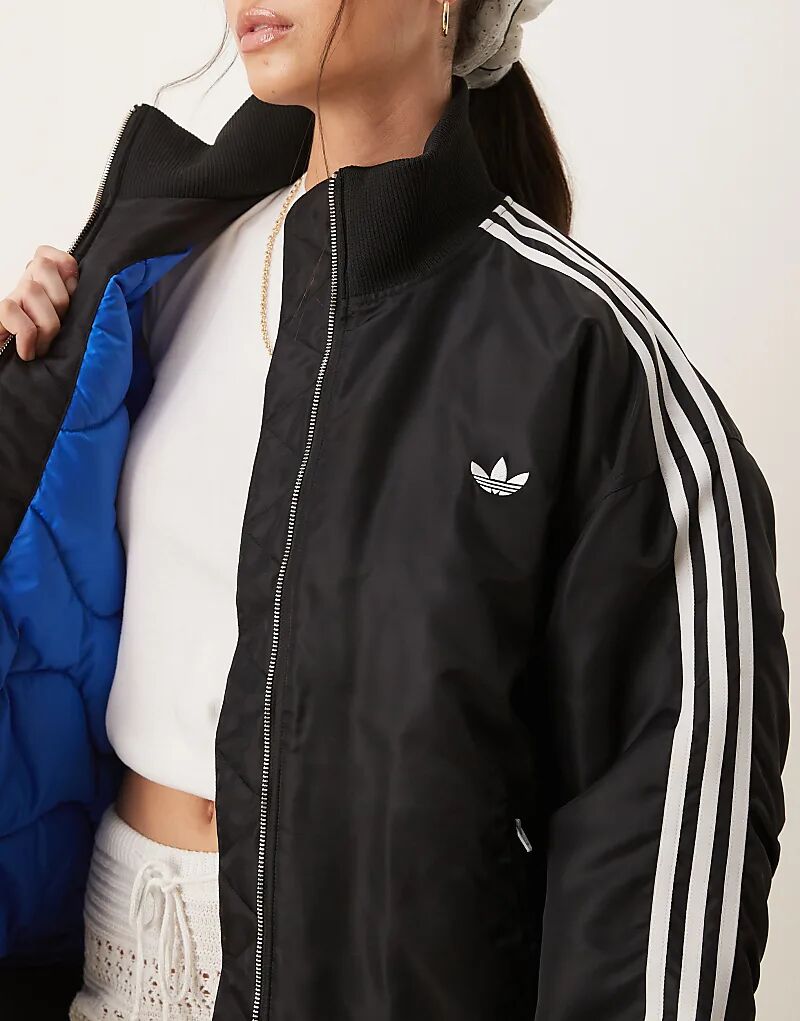 Куртка-бомбер Adidas Originals черного цвета — фото 4