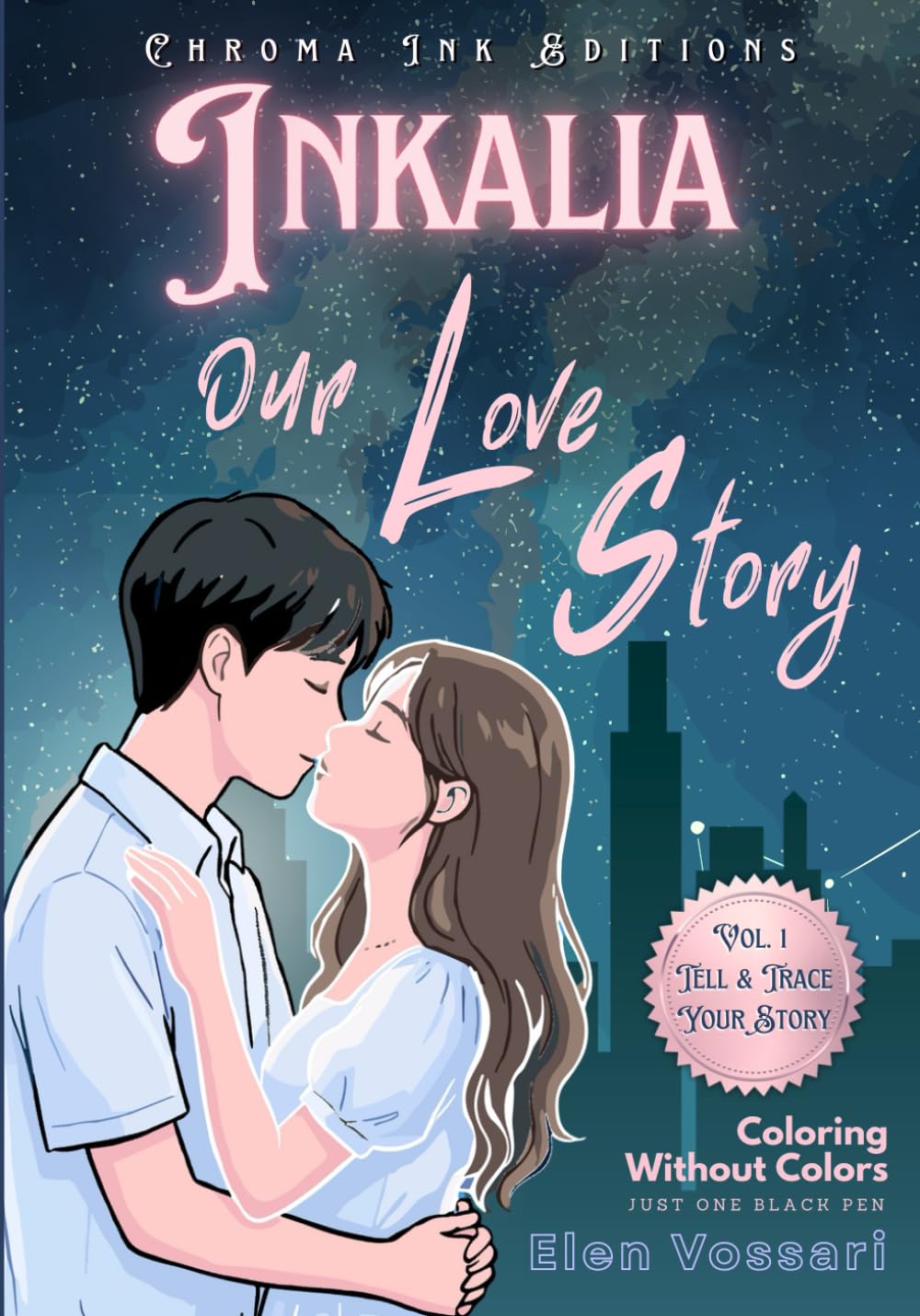 

Inkalia Tell & Trace Your Story: Our Love Story: Create Your Own Graphic Novel with Blank Speech Bubbles & Traceable Anime Art. A Unique Date Night Activity Book for Couples to Draw their Romance (Independently published)