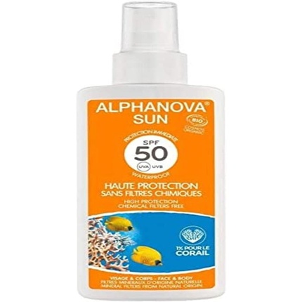 

Солнцезащитный органический крем с SPF 50 для лица и тела, мгновенная защита, 125 мл Alphanova