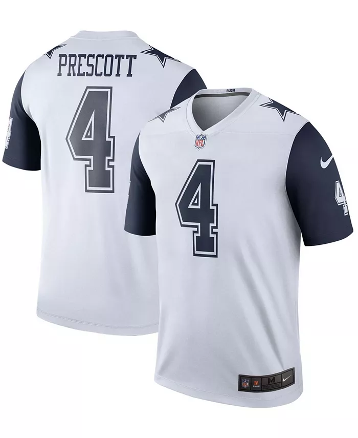 

Мужская футболка Dak Prescott Dallas Cowboys Color Rush Legend Player Jersey Nike, белый