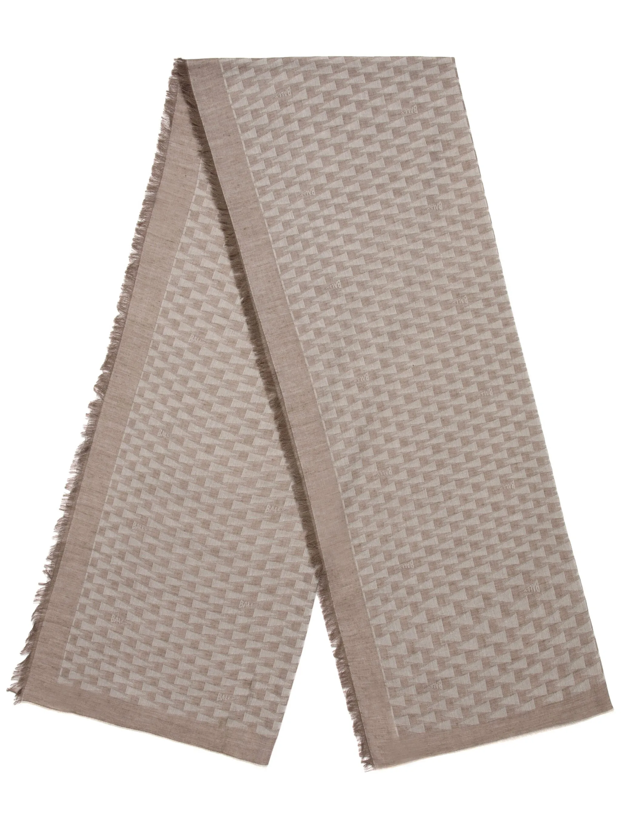 

Жаккардовый шарф с бахромой Bally, нейтральный