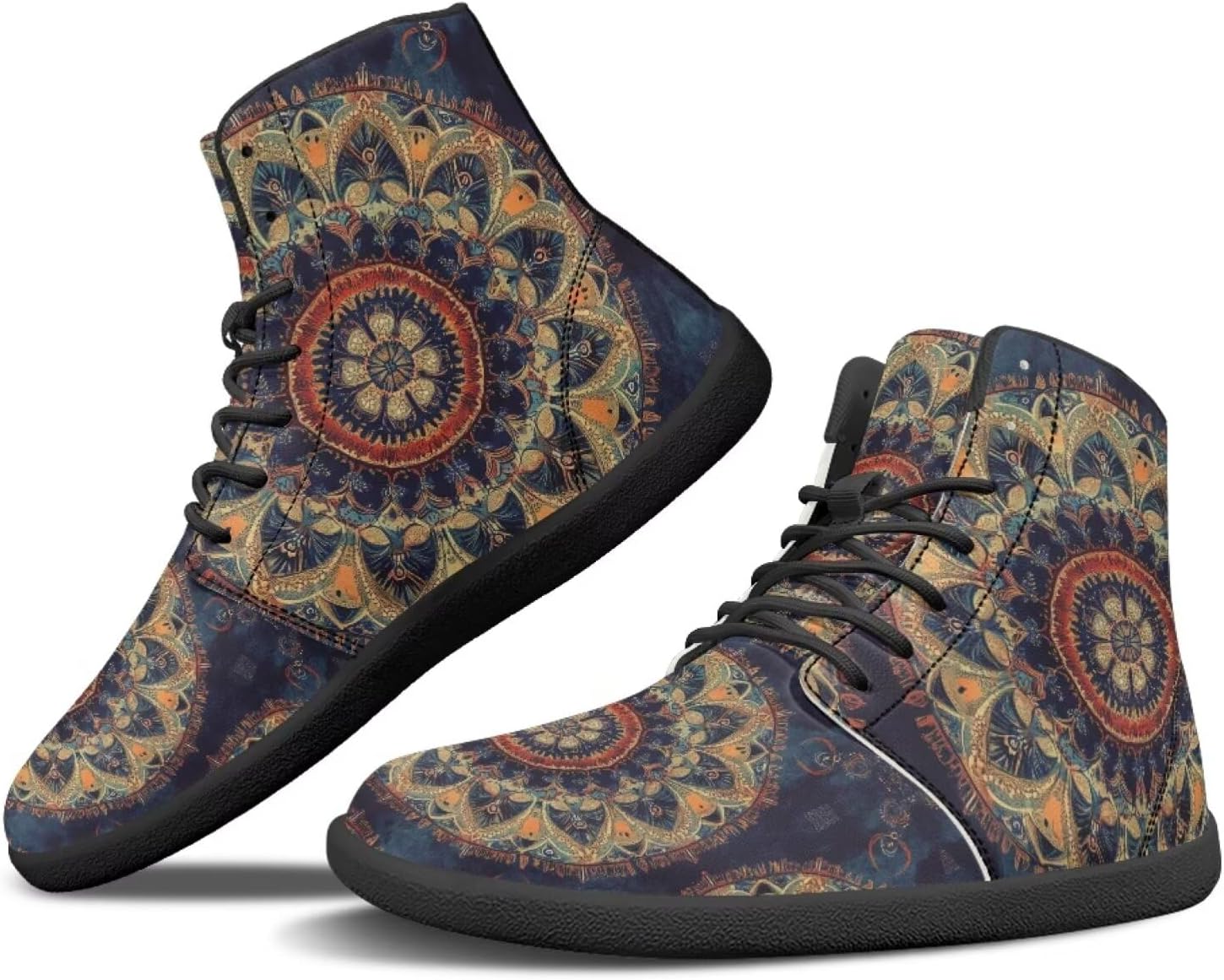 

Мужские сандалии Howilath Boho Mandala с животным принтом, обувь, кроссовки с широкой носочной частью, высокие кеды, минималистичные кроссовки с нулевым перепадом, Mandala Flower