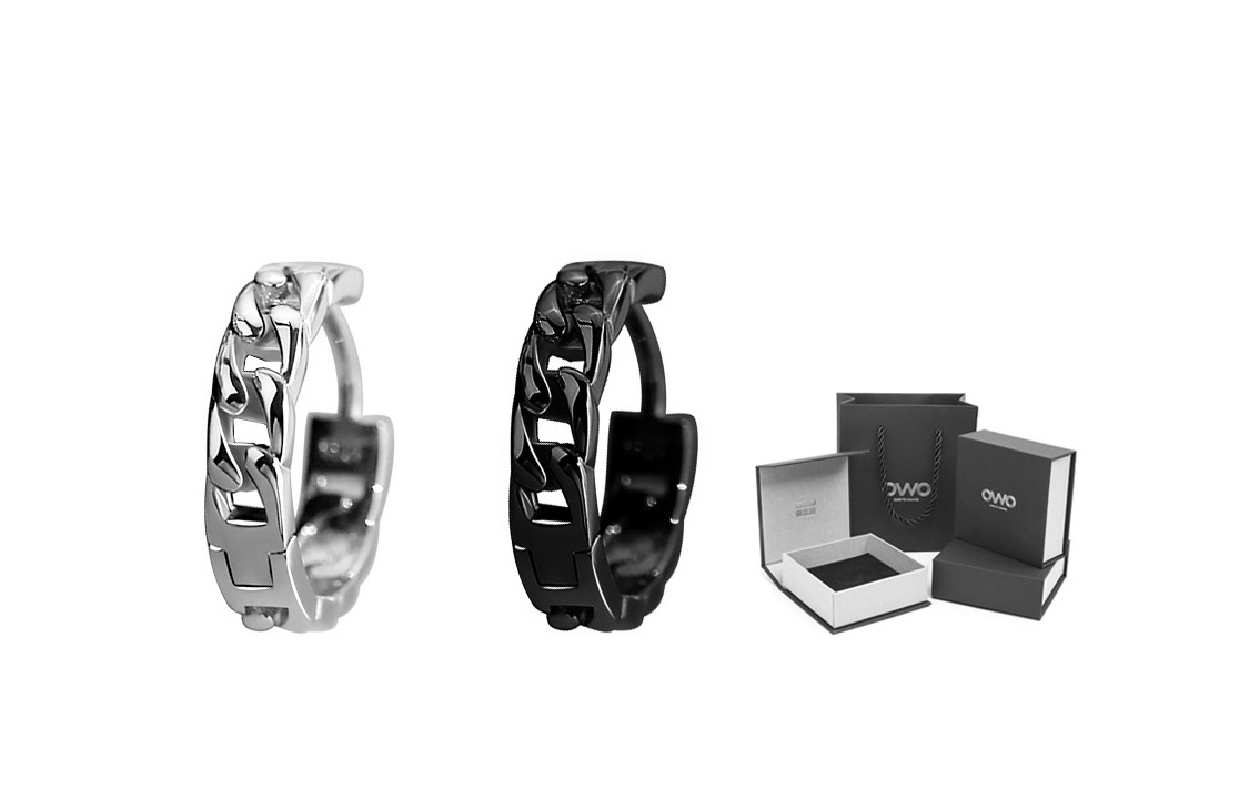 

OWO Серьги-гвоздики из стерлингового серебра 925 пробы мужские Silver