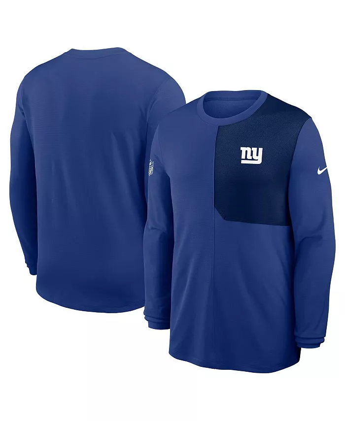 

Мужская футболка с длинным рукавом Royal New York Giants Sideline Coach UV Performance Nike