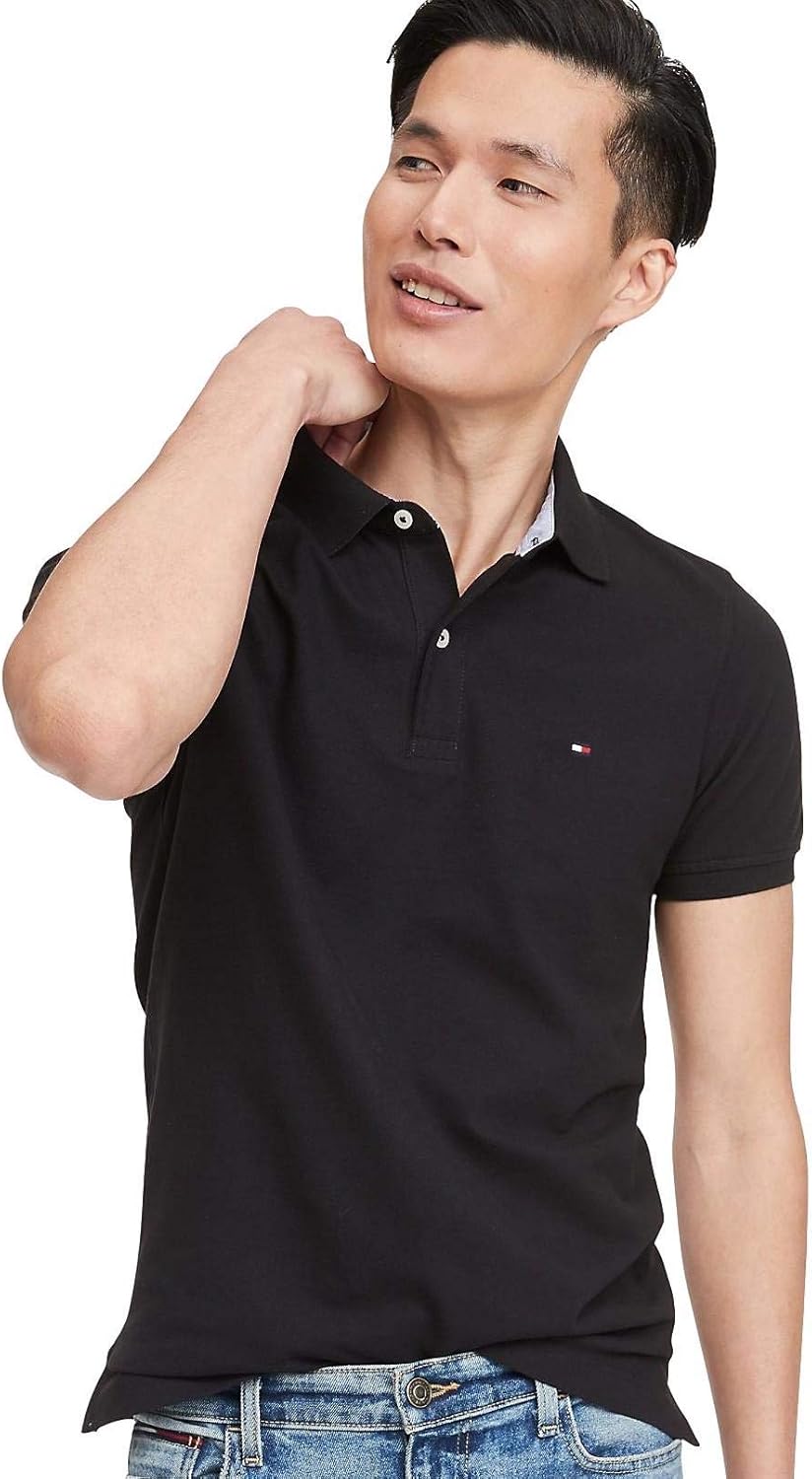 

Мужское классическое поло Tommy Hilfiger, (Summer 2020) True Black, Черный, Мужское классическое поло Tommy Hilfiger, (Summer 2020) True Black