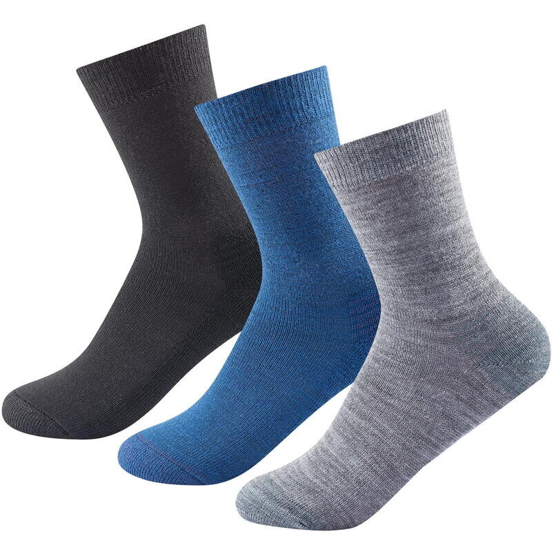 

Носки Daily Medium Sock Kid черно-серо-синие DEVOLD, цвет schwarz