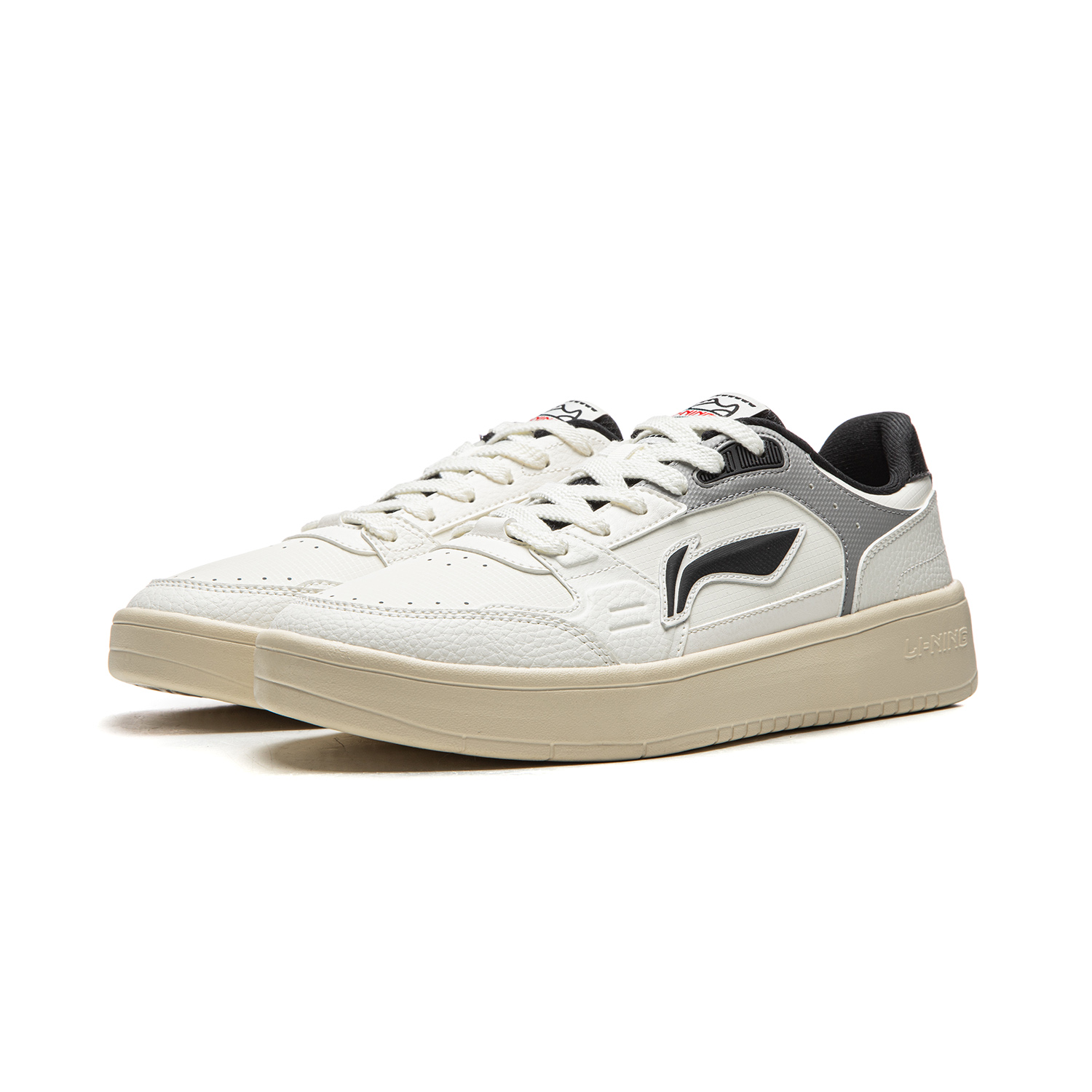 Li-Ning Li Ning Sycee Cushioning Height Increasing Low top Skateboard Shoes мужские белые черные — фото 4