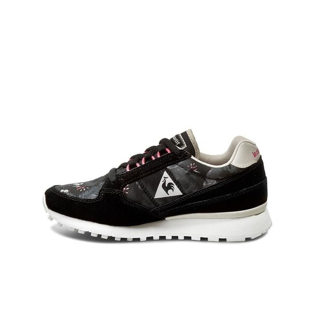 Eclat зимние женские черные кроссовки с цветочным принтом Le Coq Sportif, черный — фото 2
