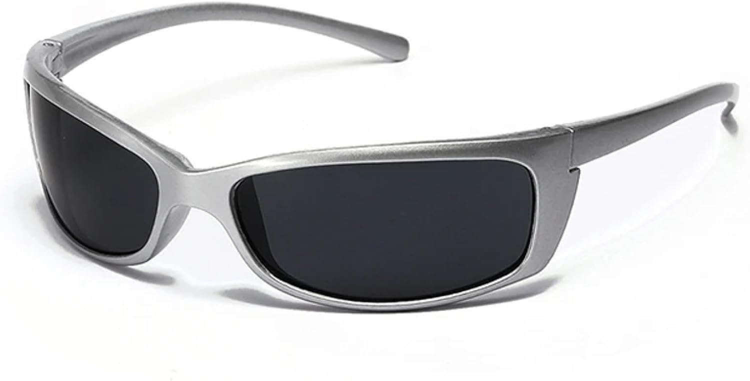 

Ретро-солнцезащитные очки в стиле «кошачий глаз» в стиле панк, женские, с защитой от УФ-излучения UV400, модные, сине-оранжевые, мужские, для активного отдыха, спорта и вождения TVTBBVV, Matte Silver Grey