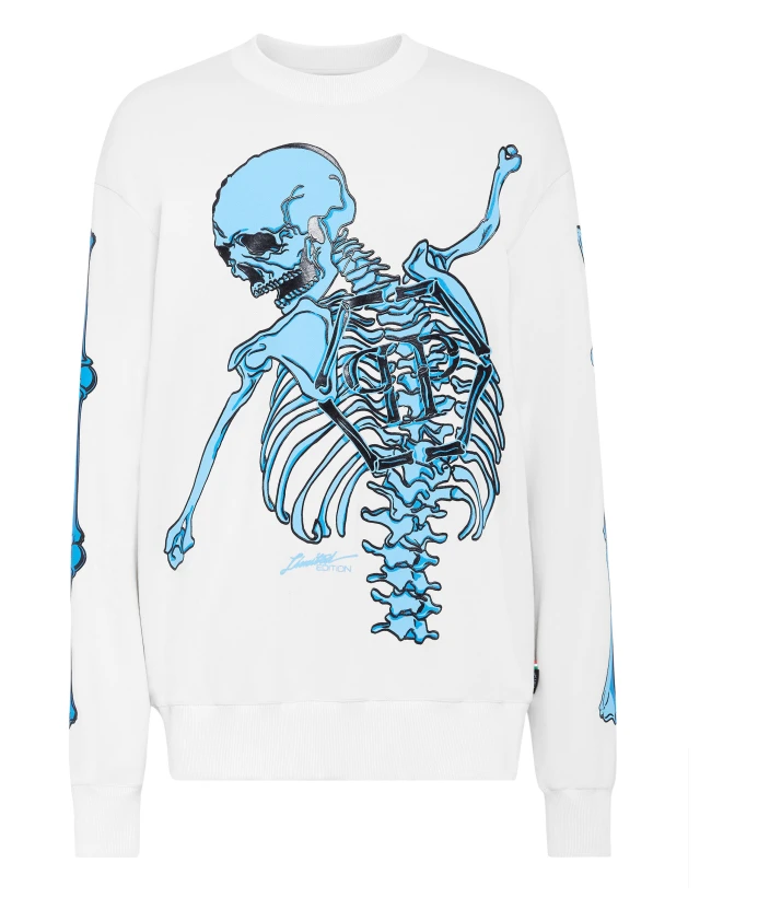 

Толстовка, похожая на скелет. Philipp Plein, белый