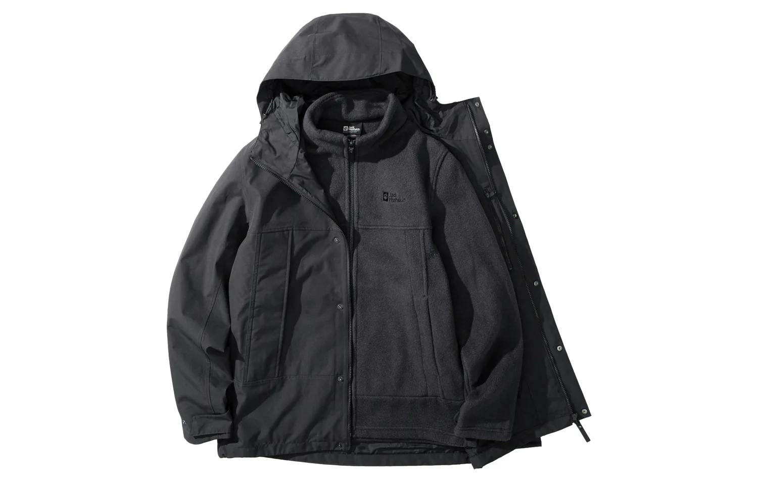 Флисовая одежда Unisex JACK WOLFSKIN, темно-серый/6350