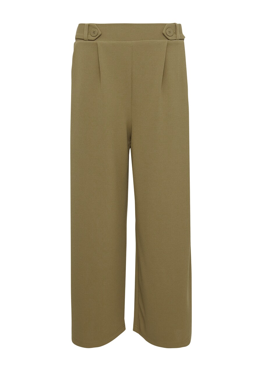 

Широкие брюки со складками спереди QS, оливковый