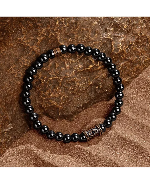 

Духовная крепость - браслет-оберег от сглаза из гематита Karma And Luck, black/bronze