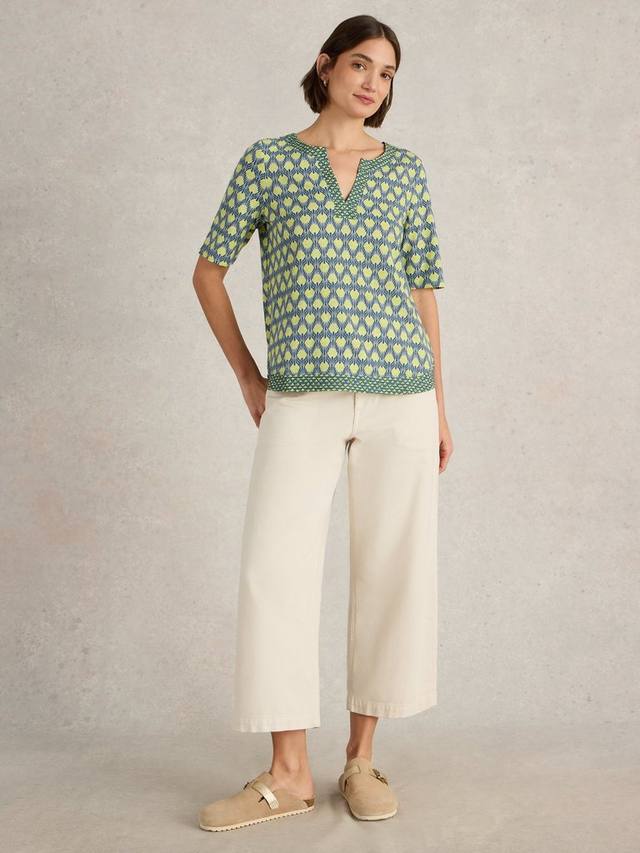 

Тканый топ из органического хлопка weaver White Stuff, цвет Navy Blue