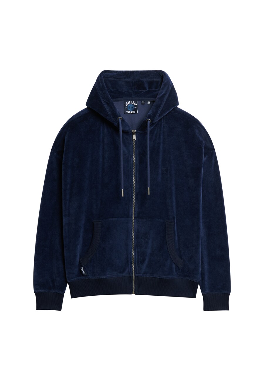 

Худи с капюшоном на молнии Superdry, marine blue