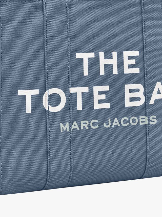 Средняя хлопковая сумка-шоппер из парусины Marc Jacobs, Blue Shadow — фото 4