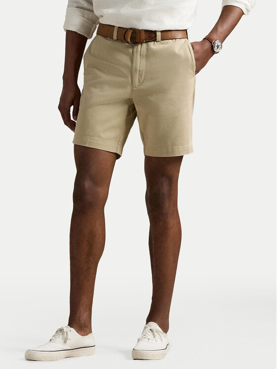 

Шорты из ткани обычного кроя 710974909002 Polo Ralph Lauren, бежевый