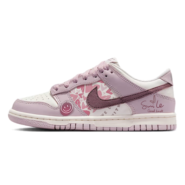 

Детские кроссовки для скейтбординга Dunk Low Top для подростков Nike, розовый