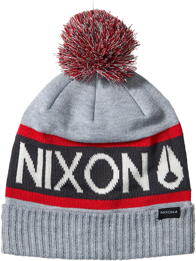 

Nixon Шапка Teamster r heather grey/red
