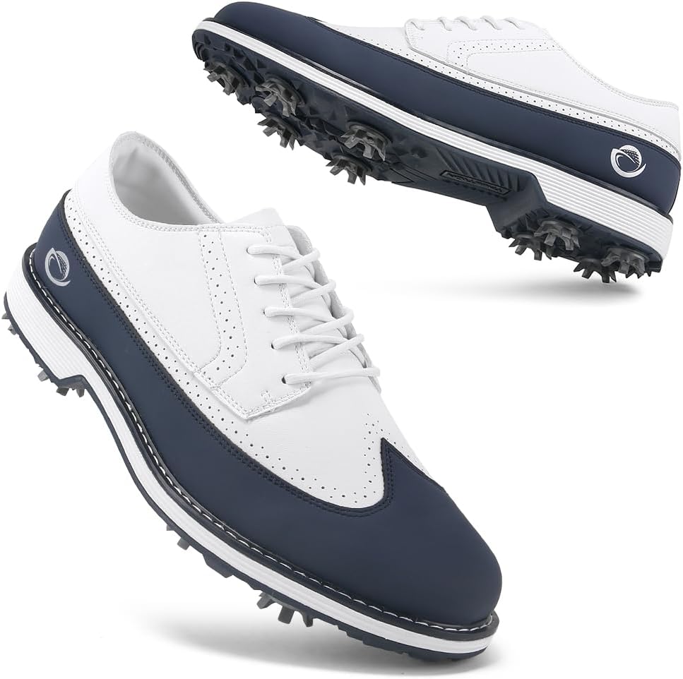 

Мужские профессиональные гольф обувь с шипами, мужские кроссовки для гольфа, мужская обувь для гольфа, мужские кроссовки для ходьбы и тренировок в гольф Ifrich, белый/синий