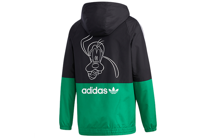 Куртка Goofy Мужская Черная Зеленая Adidas Originals — фото 3