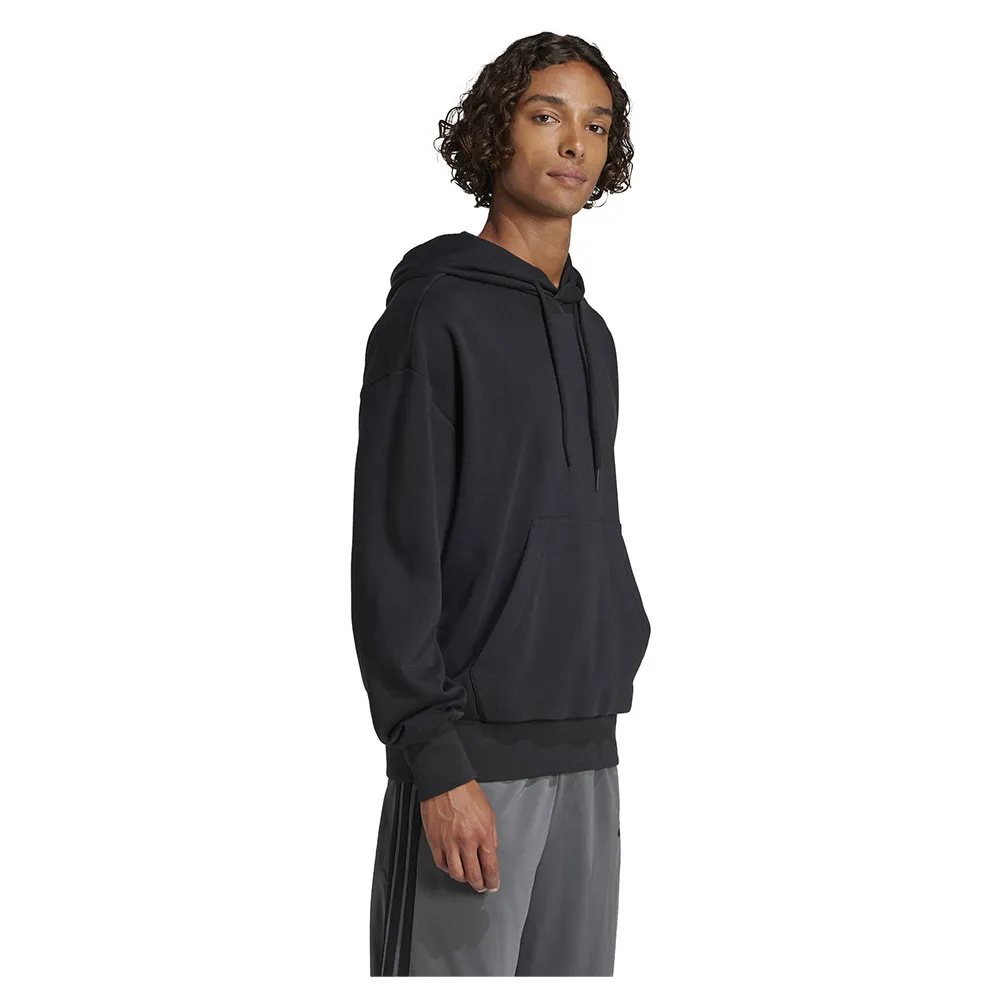 Худи adidas Essentials Loose Fit 3 Bar Logo French Terry, черный — фото 4