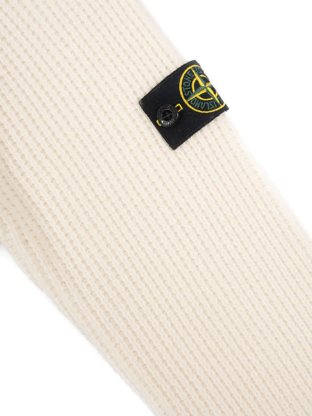 Джемпер с нашивкой «Компас» из ребристой ткани Stone Island Junior, нейтральный — фото 3