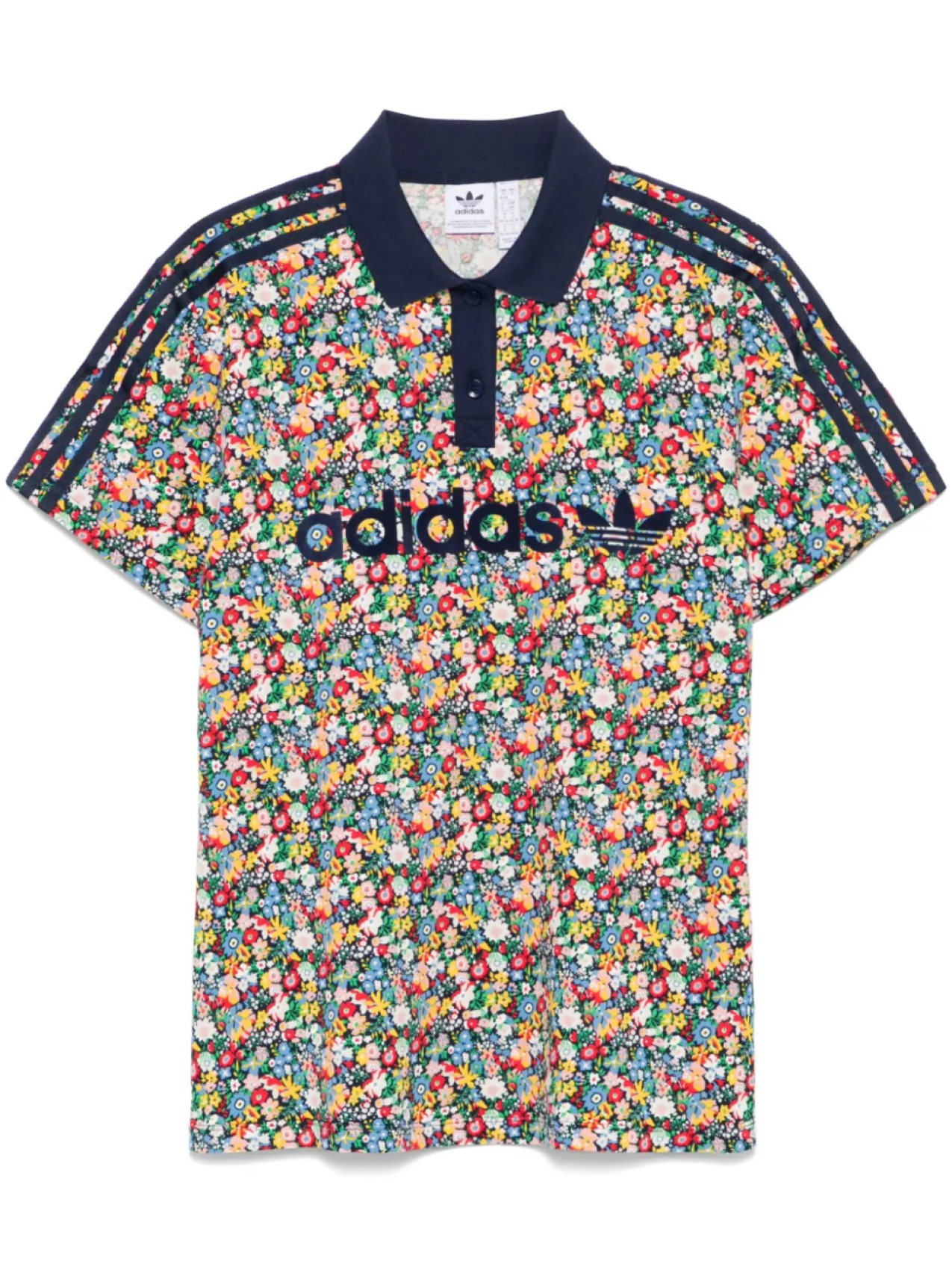 

Adidas сетчатая рубашка поло из коллаборации с Liberty London, синий