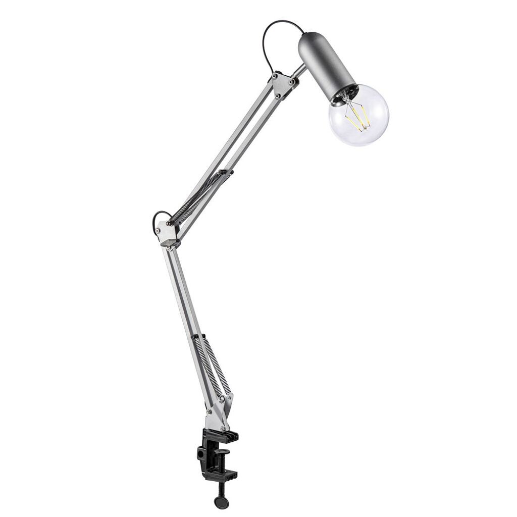 

Зажимной светильник, регулируемый, серебристый, высота ок. 76 см. etc-shop, серебро