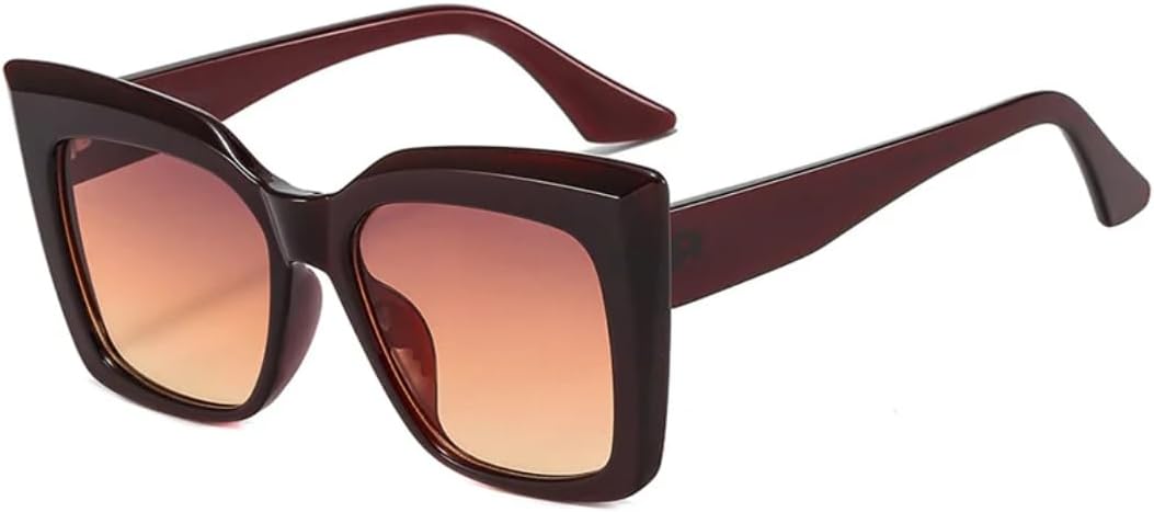 

Модные женские солнцезащитные очки «кошачий глаз» с градиентным переходом цвета и декоративным узором, в стиле ретро для пляжной вечеринки, защита от УФ-излучения UV400 TVTBBVV, C6