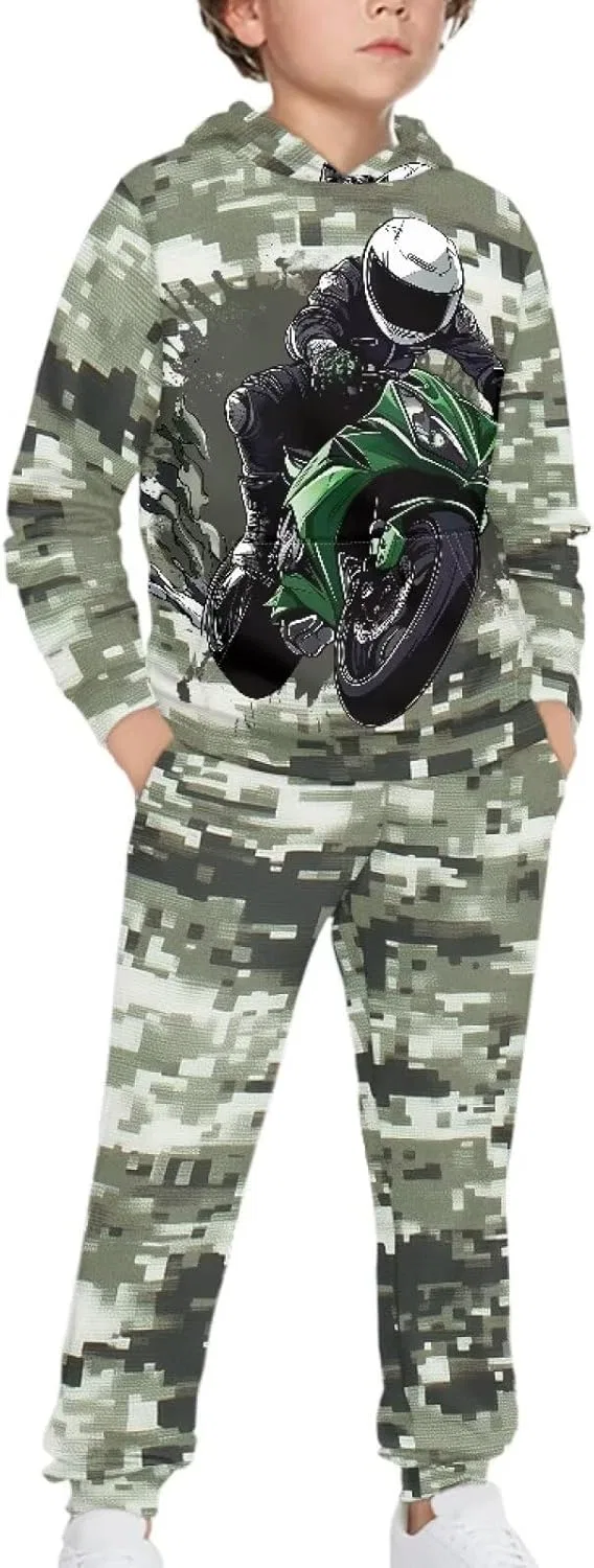 Детский спортивный костюм с камуфляжным принтом DISNIMO, Camo Motorcycle