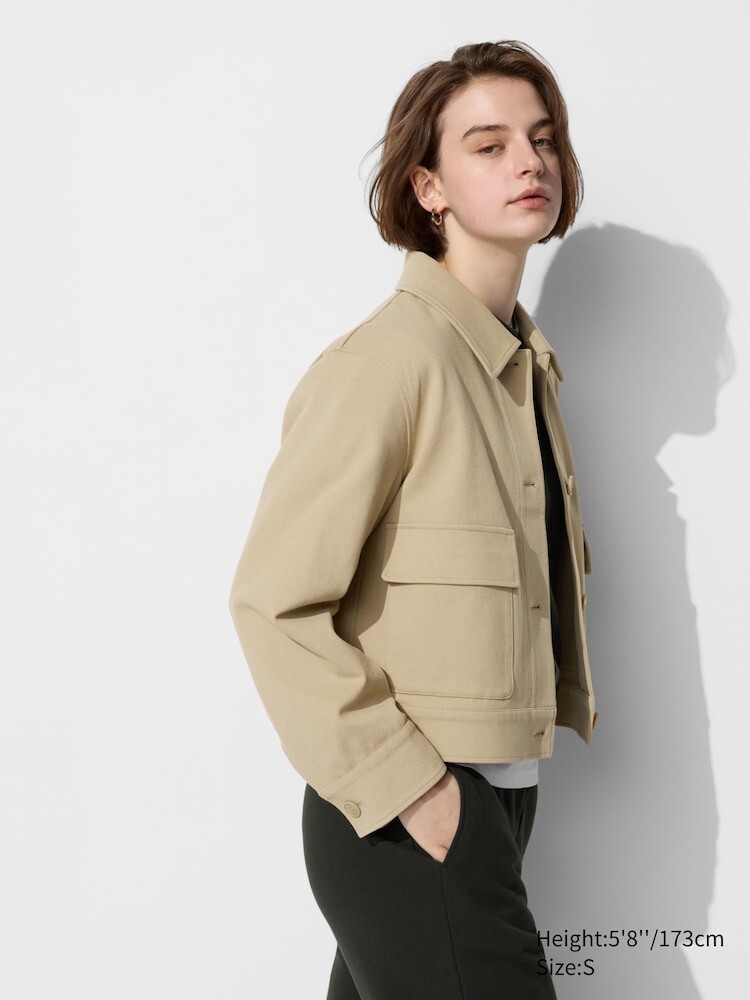 

Куртка свободного покроя из джерси Uniqlo, цвет 31 бежевый