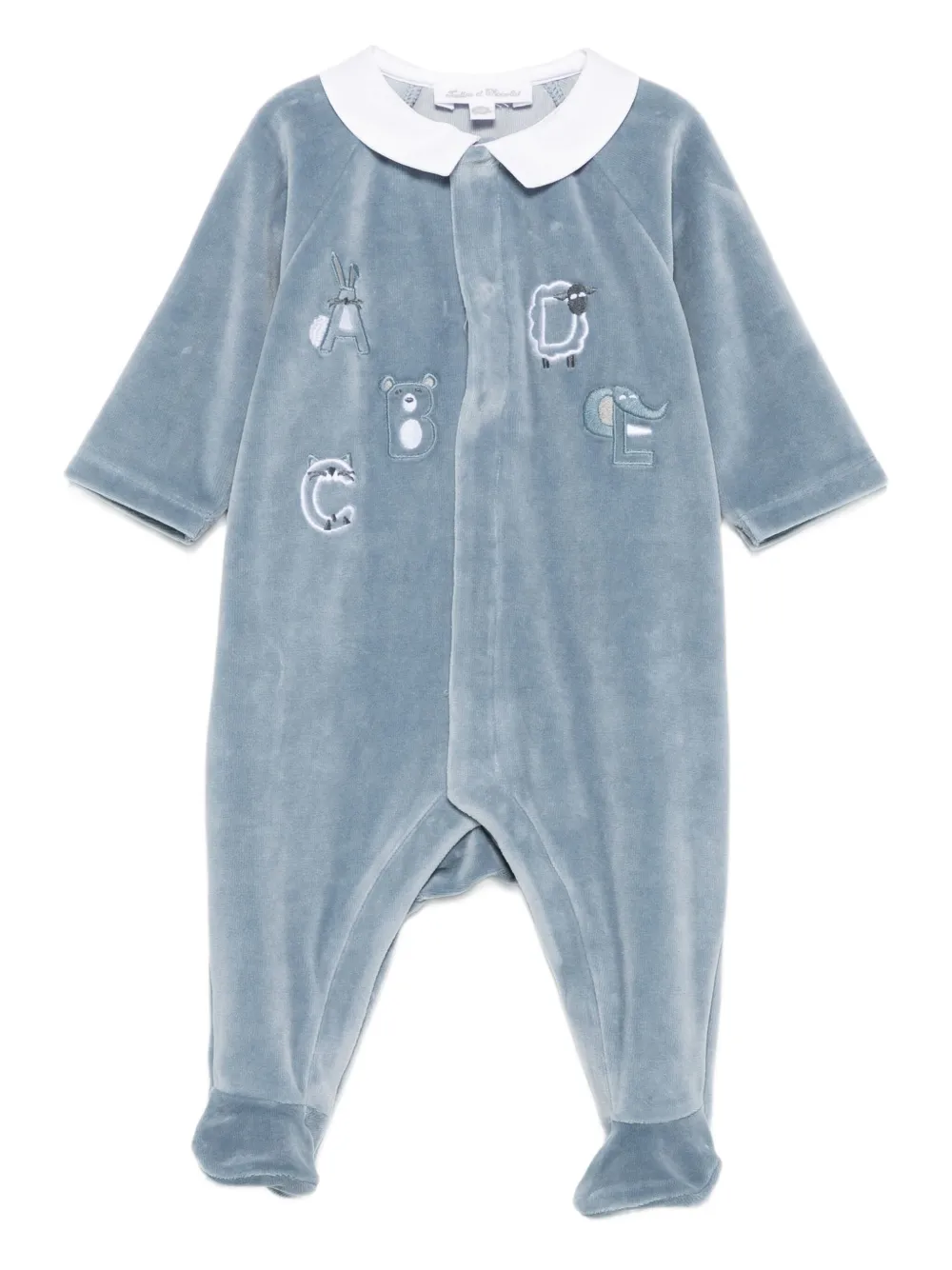 

Бархатная пижама с принтом Tartine Et Chocolat, синий