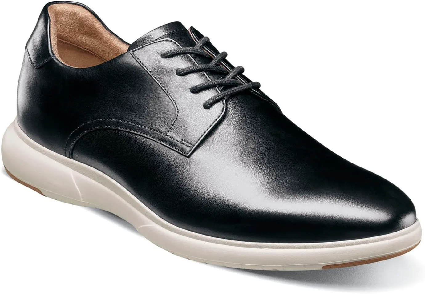 Мужские оксфорды Florsheim Dash с простым носком, черно-белый — фото 2