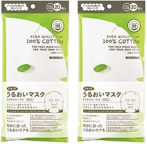 Маска для лица увлажняющая Ishihara Shoten Pitat Moisture Mask, 40 шт, арбуз
