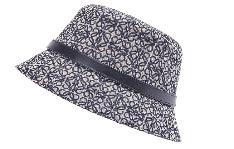 LOEWE Шляпа-ведро из коровьей кожи Canvas для женщин Marine Blue/Black — фото 3
