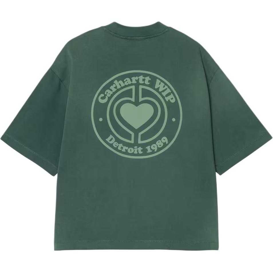 

Футболка с втачным рукавом FW25 для женщин Carhartt WIP, зеленый