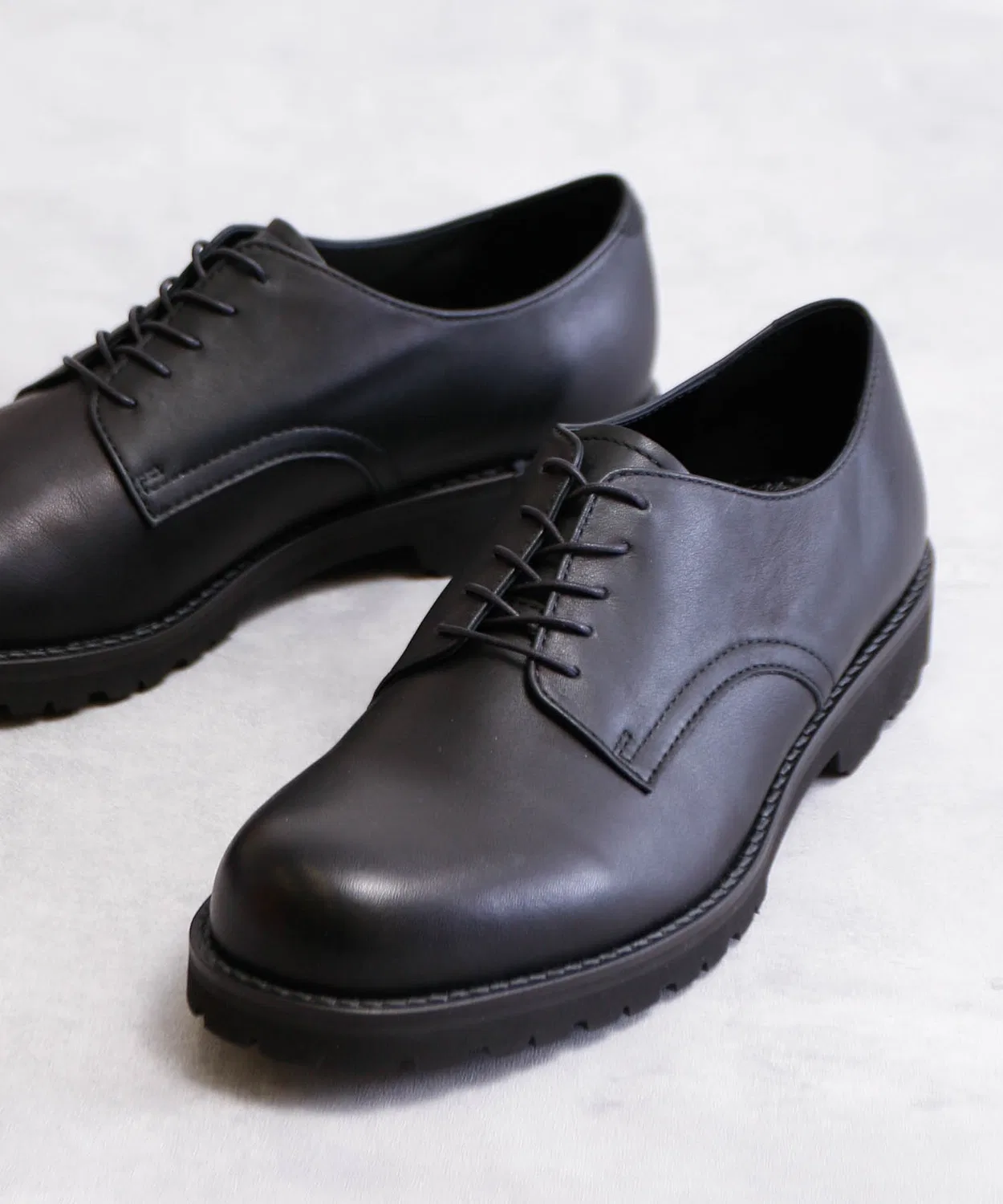 Туфли дерби PADRONE из водонепроницаемой кожи на подошве Vibram, чёрные