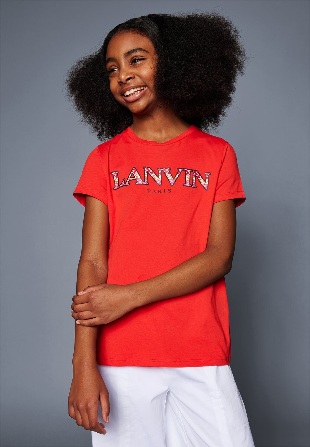 

Футболка с принтом Lanvin, ярко-красная, Красный, Футболка с принтом Lanvin, ярко-красная